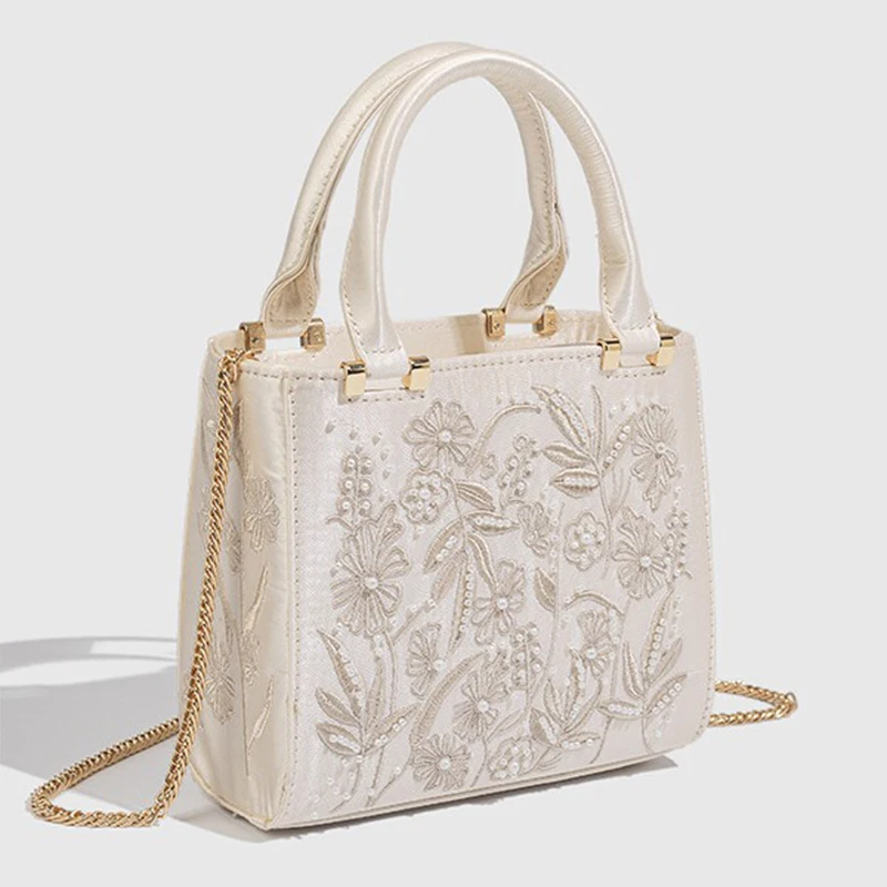 

Модная квадратная сумка с цветочной вышивкой, высококачественная большая сумка, большая вместительная женская сумка, женский кошелек, сумка через плечо