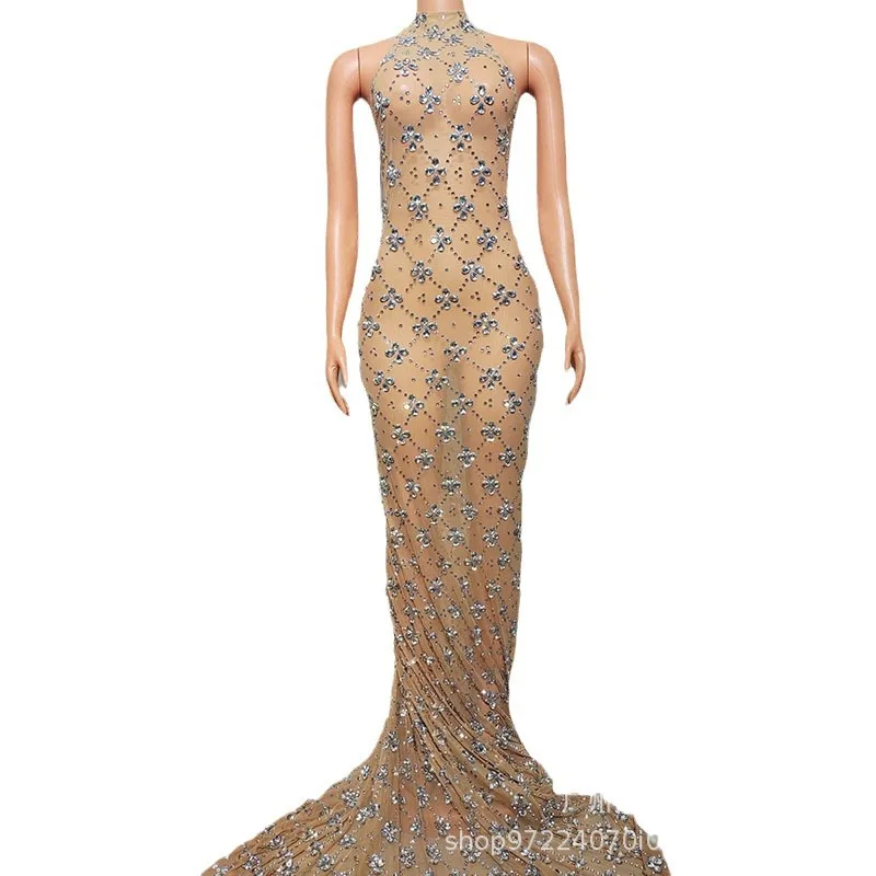 Autumn On The New Diamond Bright Sexy Perspective Elastic Evening Model Catwalk Company Annual Meeting Host Evening Partykleider