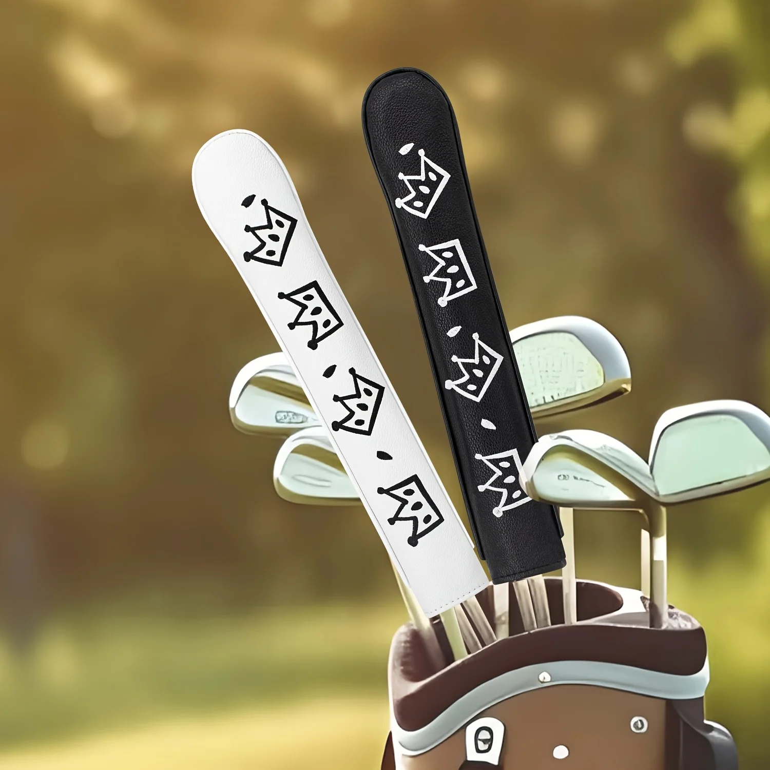 1pc Cheese Crown Style Directional Golf Club Head Cover, Trendy Golf Direction Stick - A Durable Protective image 2
