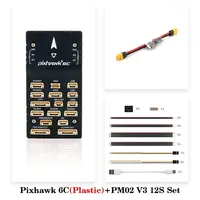 Holybro Pixhawk 6C Autopilot Flight Controllers ( Plastic ) W/ PM02 V3 / PM06 / PM07 Power Module M9N / M10 GPS for RC FPV Drone