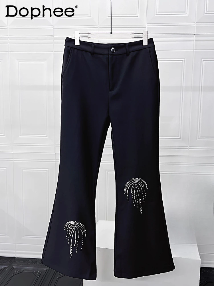 

Men's 2025 Autumn New Fashion Long Pants High-End Handsome Trendy Suit Pants Handmade Beaded Design Loose Chic Fashion Trousers