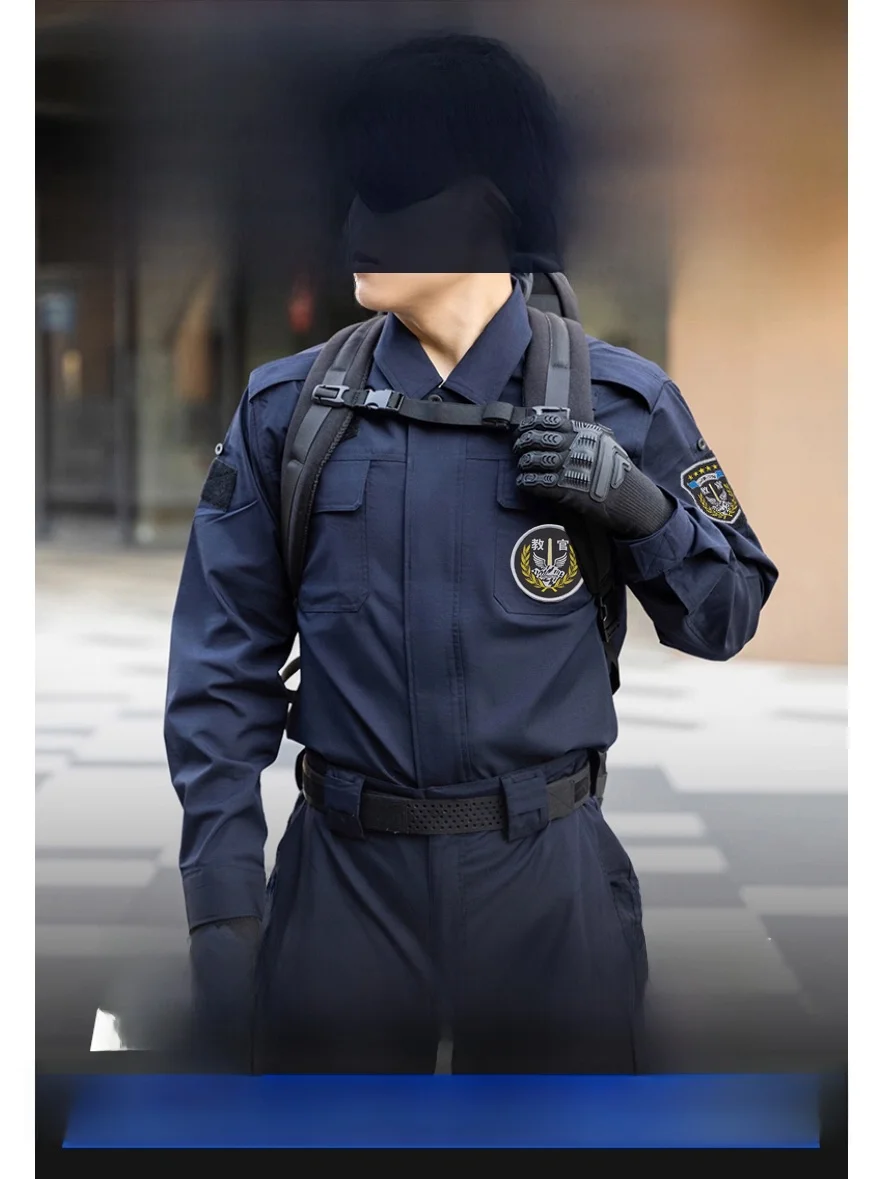 ensemble-d'entrainement-respirant-et-anti-poussiere-esd-quatre-saisons-tenue-d'entrainement-de-combat-printemps-automne-costume-d'instructeur-couleur-unie