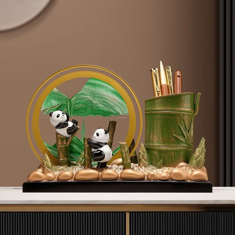 

Товары в китайском стиле с пандой, держатель для ручек, украшение для офисного стола, подарок на выпускной на новоселье