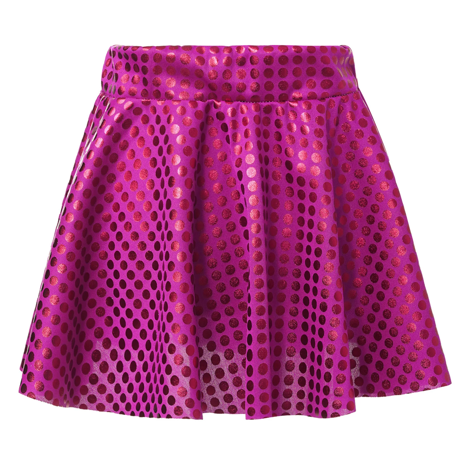 Kids Girls Sparkle Sequin Pleated A-Line Mini Skirt Party Dance Festivals Performance Glitter High Elastic Waistband Tutu Skirts