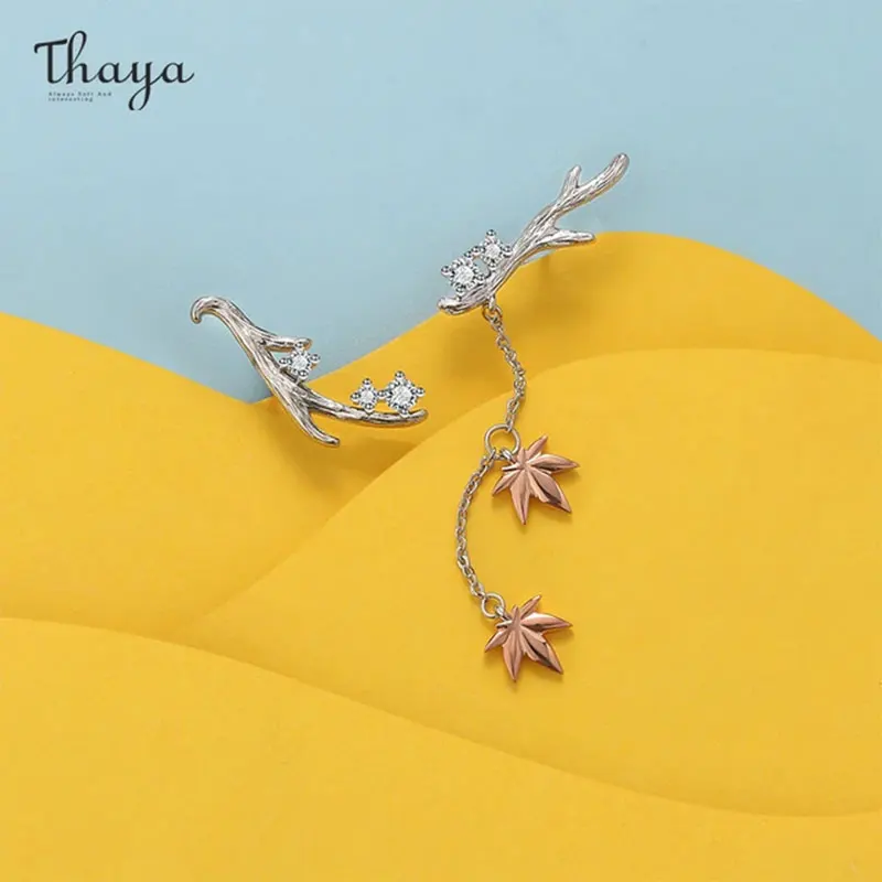 Thaya Original Design 100% Sterling Silver Women Earring Elegant Fashion Stud Earrings For Women Girls Elegant Fine Jewelry Gift