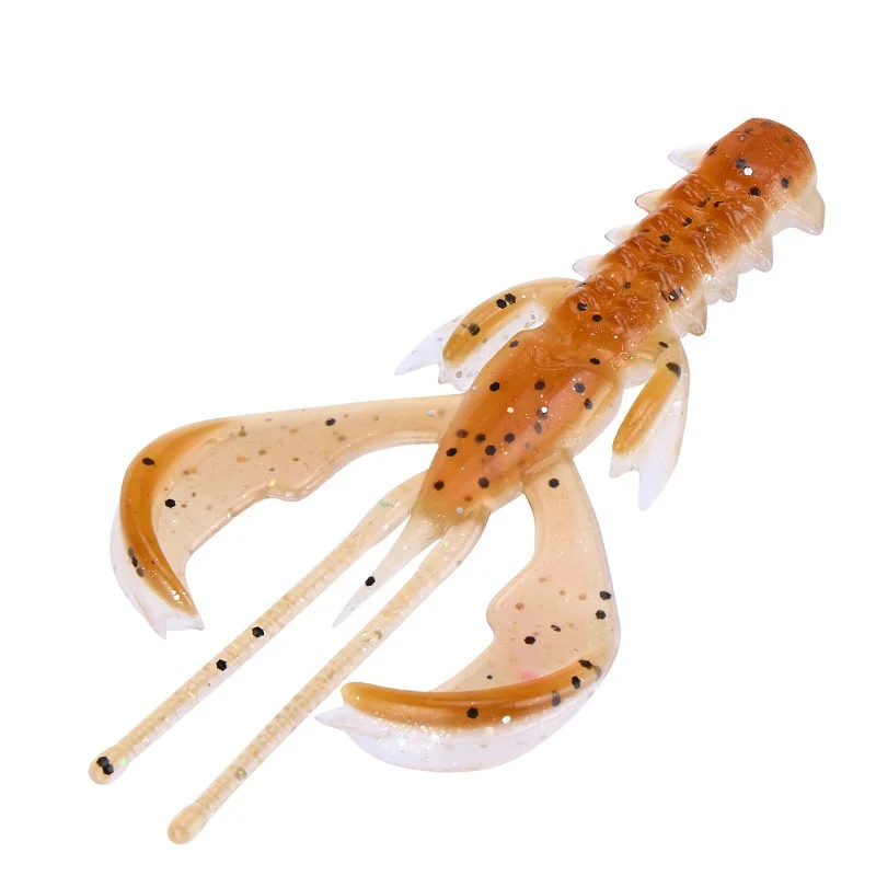 Angelköder Weichköder 8cm 3g TPE Simulation Schwimmende Garnelen Bass-Köder Künstliche Wurmköder Set 10 Stück SALE – Detail 8