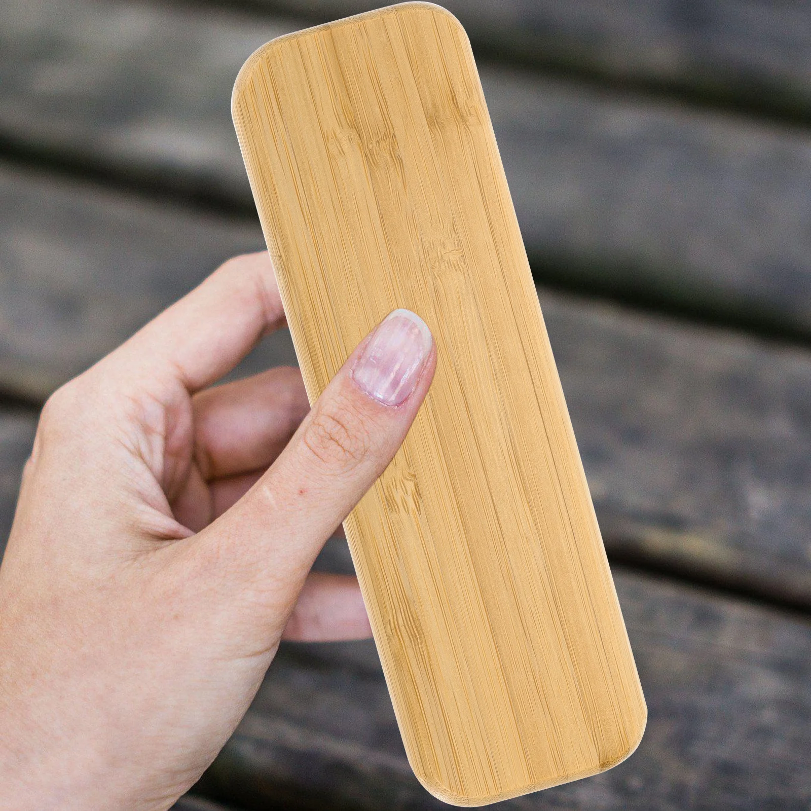 

1pc Wooden Pen Box Natural Color Single Stationery Case Compact Pencil Case For Students Office Supplies Gift Packaging Box