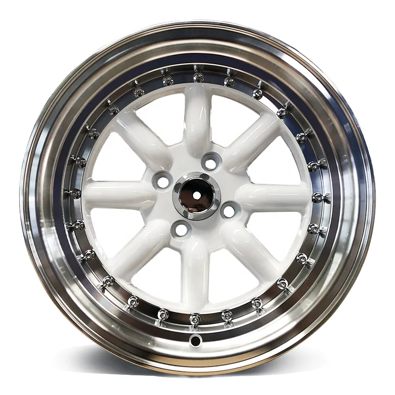 New design hot selling mag alloy wheel 4 holes 15 inches aluminium rims PCD 100