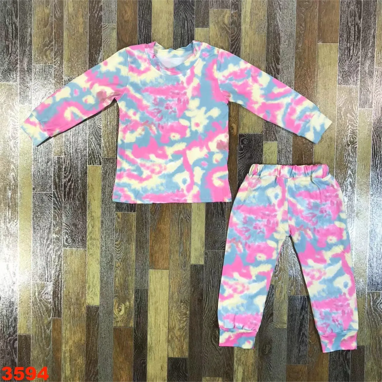 2024 kids sets Boys and girls baby pajamas  Autumn long sleeves and long pants cotton boutique pajamas buttons children clothes