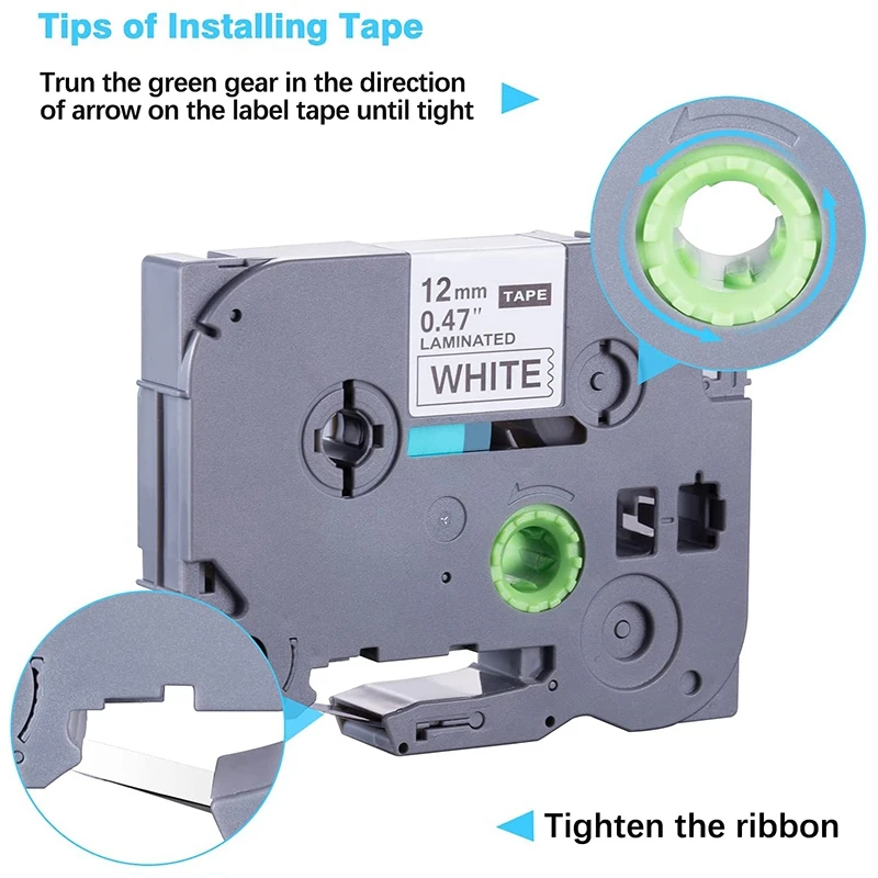 5-Pack Label Maker Tape For Brother Tze-231 TZ-231 Laminated P-Press Label Maker Tape, For Model PT D200 D210 H100 1880