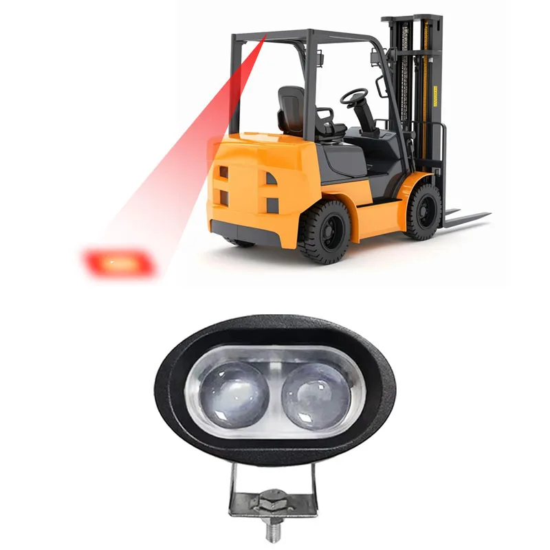 

12W Oval Fork Light Suitable For Forklift Warning Light Blue/Red LED Forklift Safety Work Light Inverted Width Display Light