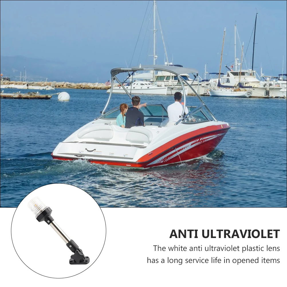 

1pcs Flip-Up Led Boat Navigation Waterproof Anchor Light For Yacht Fishing Marine Safety Indicator Lamp