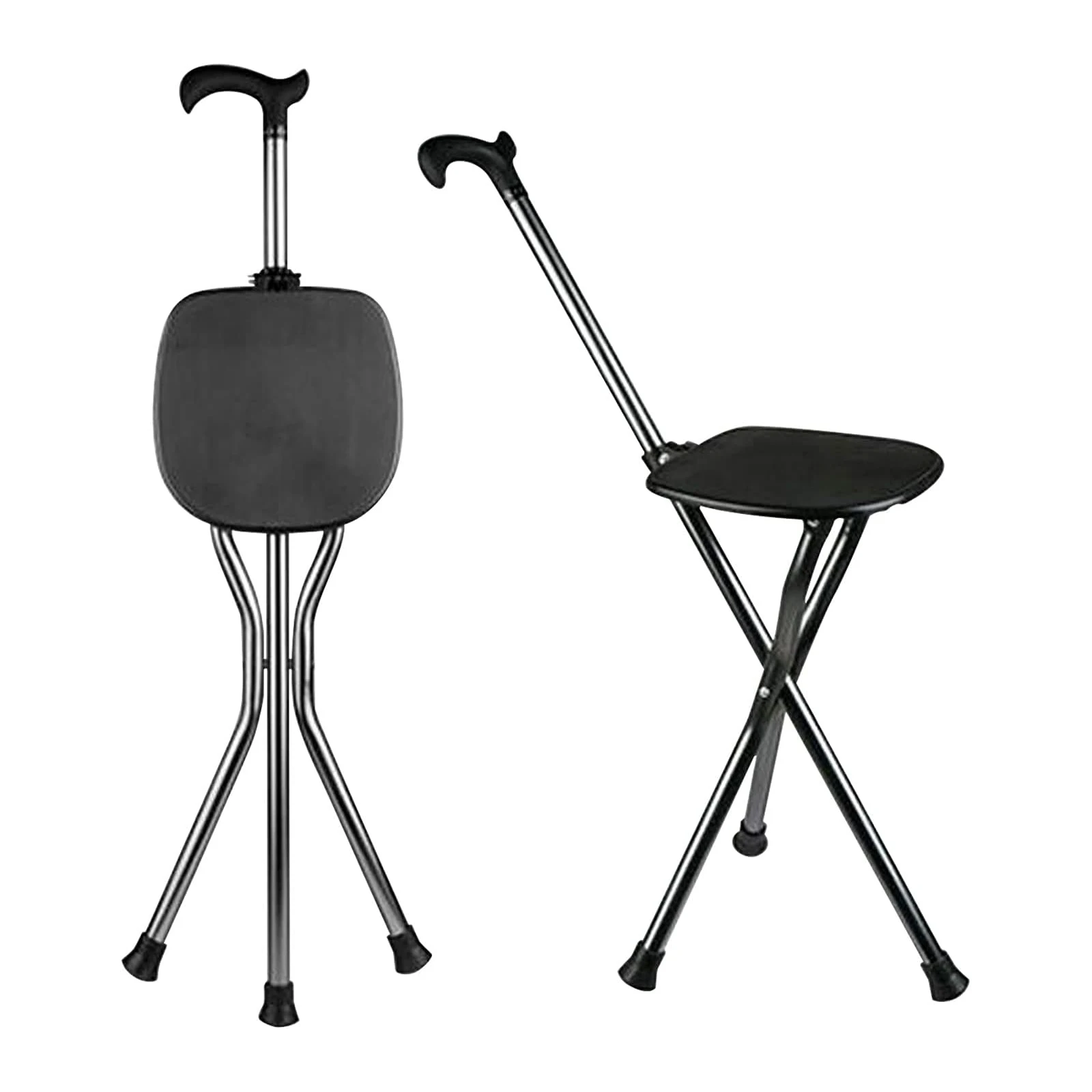 Switch Sticks Walking Stick, Walking Cane, Chair, And Folding Cane with Seat is 34 Inches