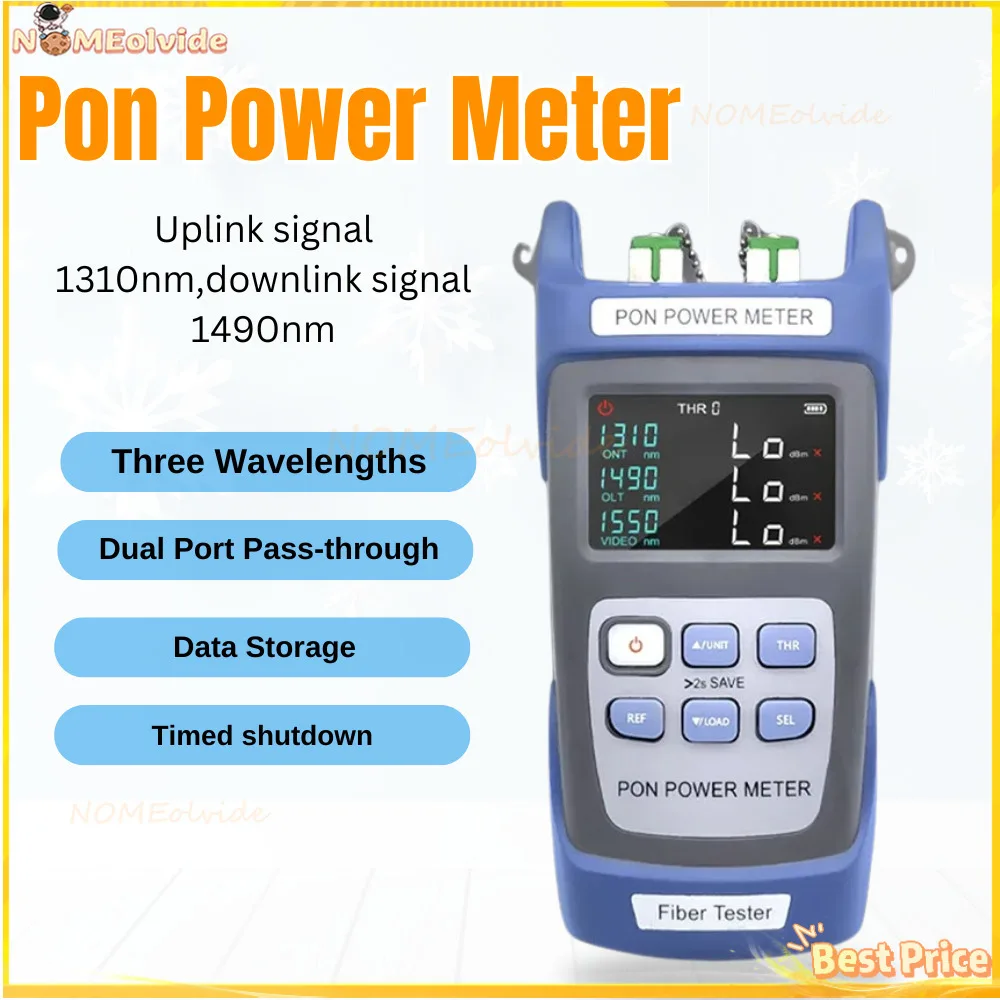 

Fiber Optic Tester CL-350 APC/UPC PON OPM FTTX/ONT/OLT 1310/1490/1550Nm Power Meter Fiber Optical PON Power Meter