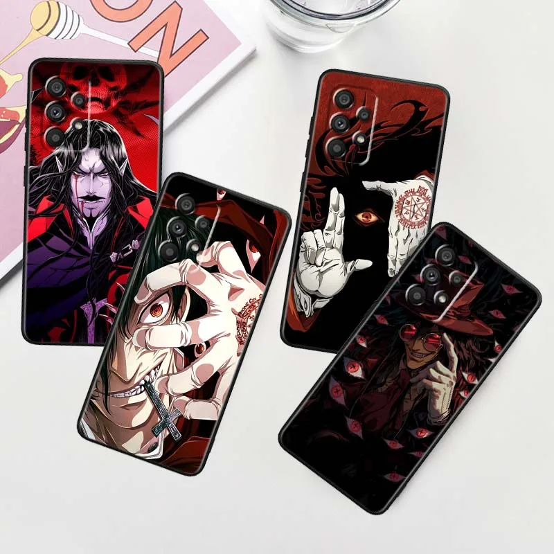 

Japanese anime Hellsing Phone Case For Samsung A42 A41 A35 A34 A33 A32 A25 A24 A23 A21s A04 A03 Note 20 Ultra 5G Black