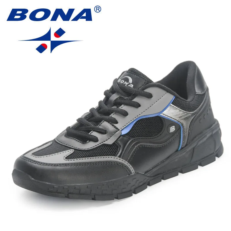 

BONA 2023 New Designers Trekking Walking Footwear Hiking Shoes Men High Quality Leather Mesh Non-Slip Breathable Sneakers Man