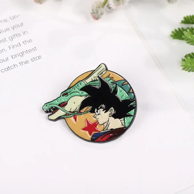Japanese Anime Dragon Ball Action Figure Enamel Pin Badge Goku Master Roshi Piccolo Lapel Pin Party Jewelry Brooch Accessories image 6