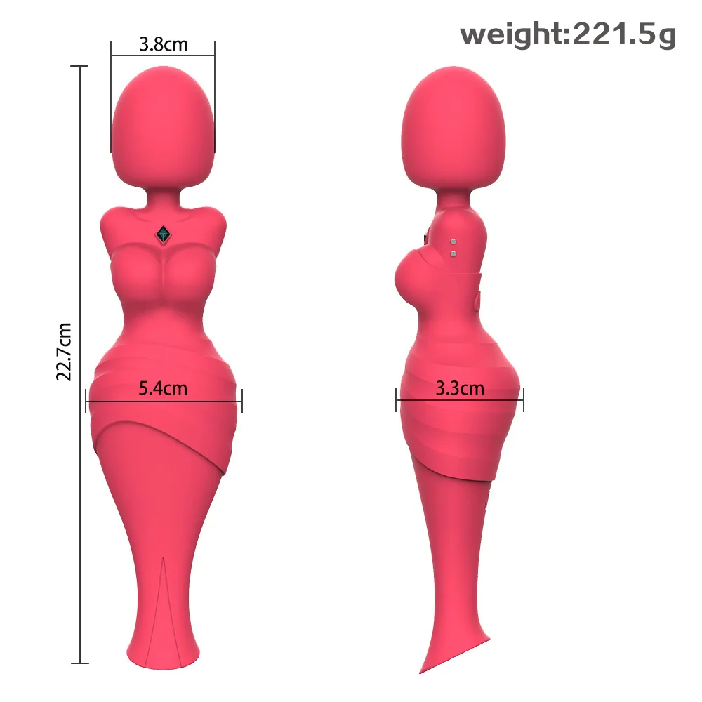 Nuovo bastone AV vibrante ricaricabile doppia testa disponibile masturbatore succhiante massaggio vaginale stimolazione privata giocattoli del sesso