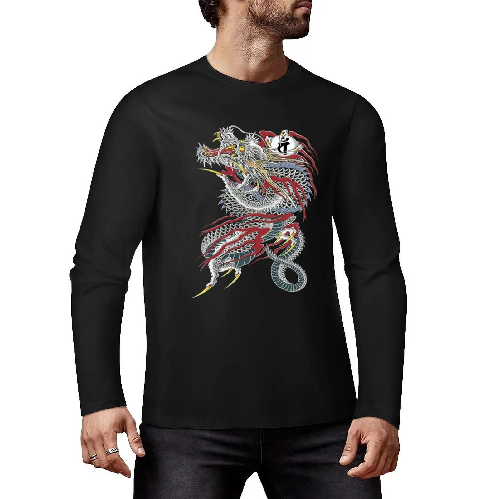 Kiryu Kazuma - Dragon of Dojima (Yakuza) Long T-Shirt boys white t shirts graphics t shirt mens graphic t-shirts hip hop