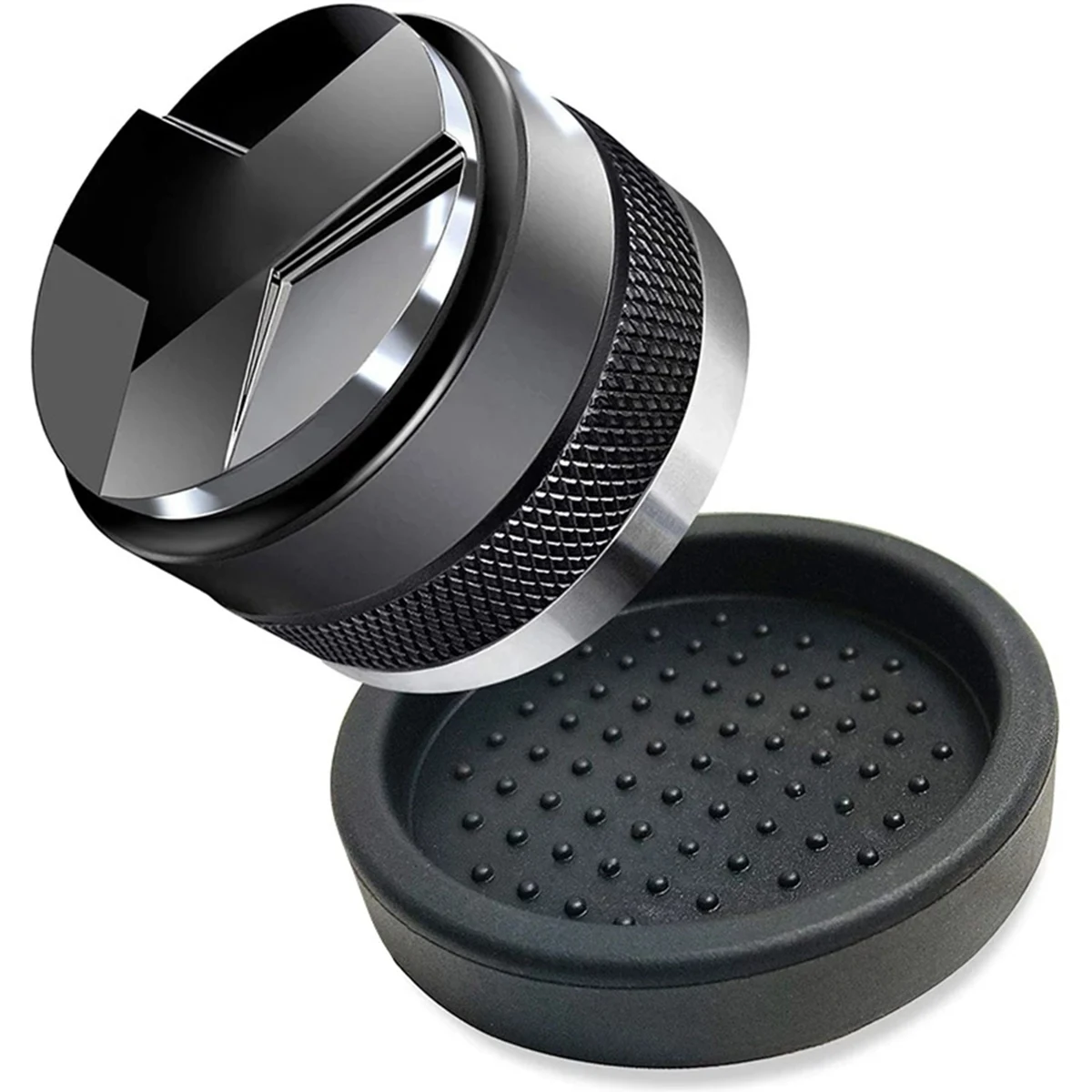 

51mm Coffee Distributor & Tamper 51mm for Delonghi Dedica Portafilter with Silicone Tamper Mat Adjustable Depth