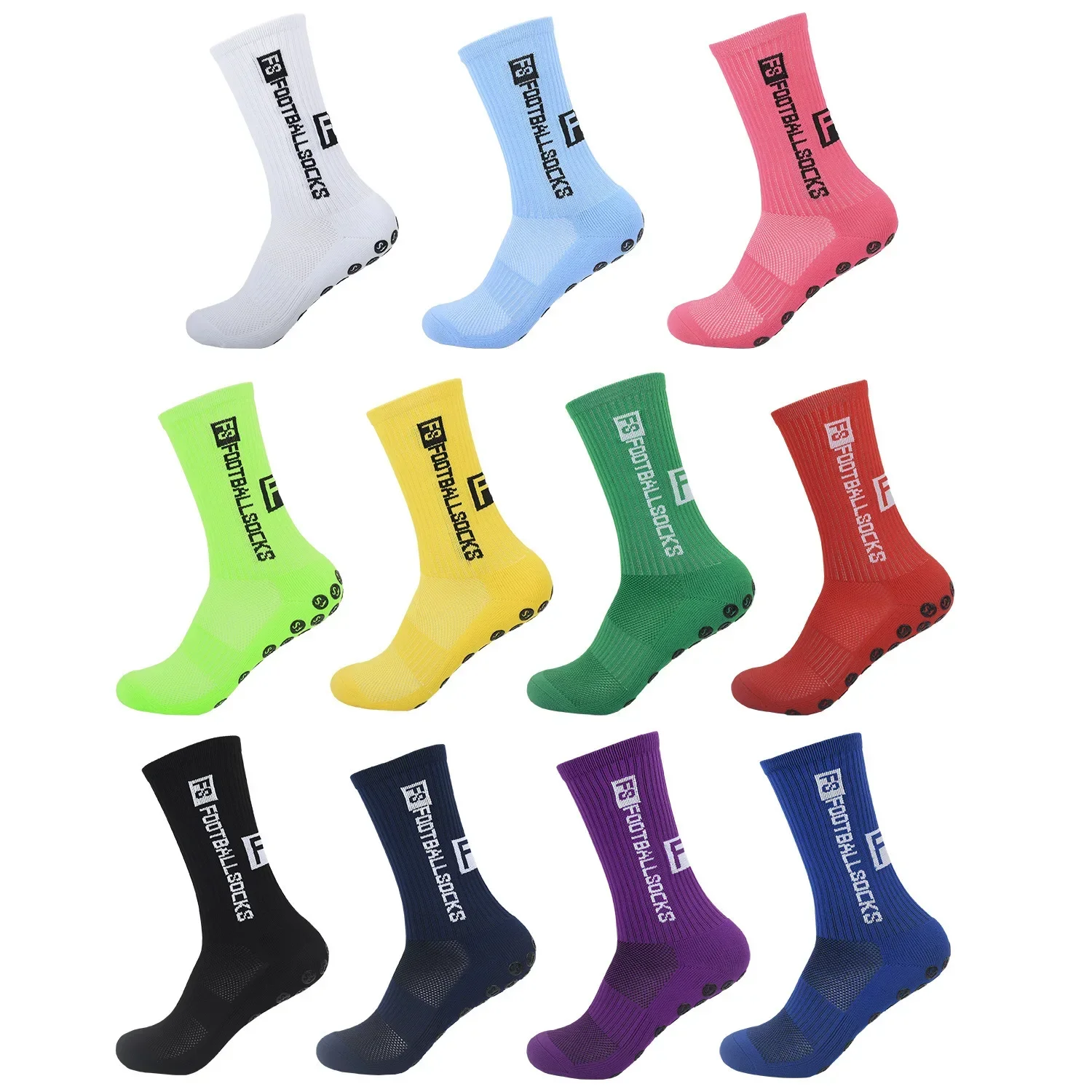 

New glue-coated football socks FS style anti-slip thickened towel bottom socks
