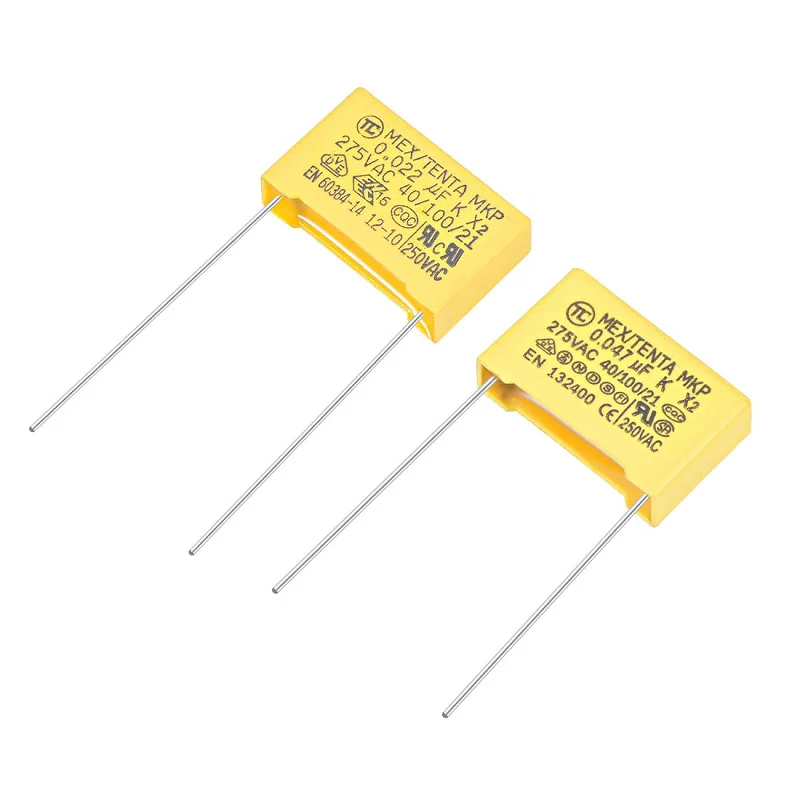 10pcs X2 275VAC 15mm Safety Capacitance 275V 0.022UF 0.033UF 0.047UF 0.068UF 0.1UF 0.22UF 0.33UF 0.47UF 1UF 1.2UF Polyethylene