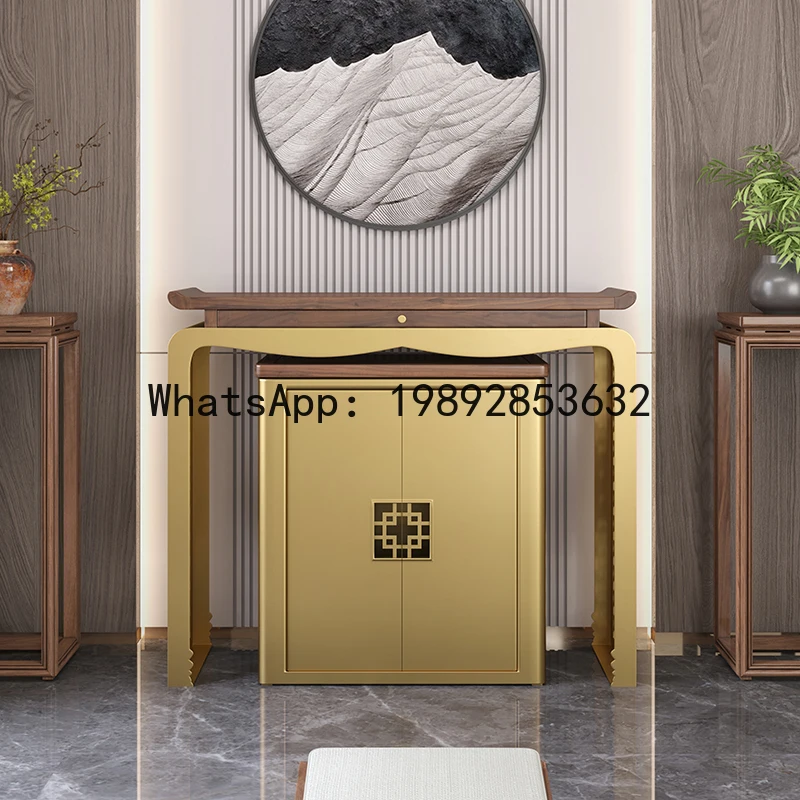 LX  Altar Incense Case for Home Use, Buddha Shrine, God of Wealth, Guan Gong, Buddha Hall, Middle Hall, Buddha Altar, Solid Wood