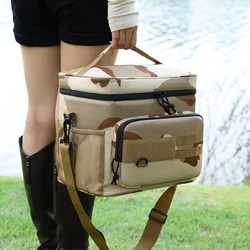 High-Capacity Tactical Thermal Cooler Bag Outdoor Insulated Lunch Box Work Leakproof Insulated Durable Lunch Bag for Men Meal Ca