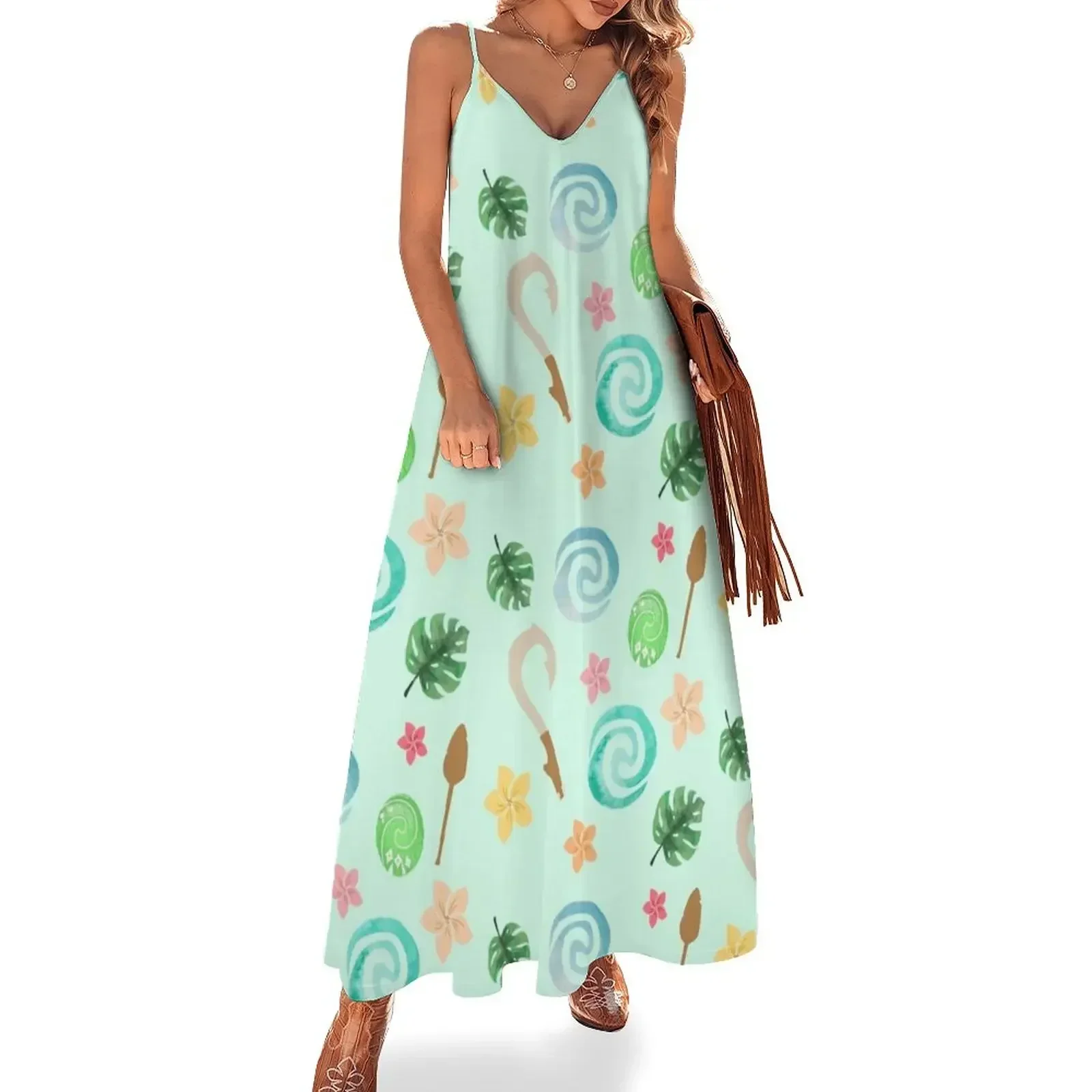 

Polynesian Princess Pattern Sleeveless Dress women clothes Women's dresses Dress