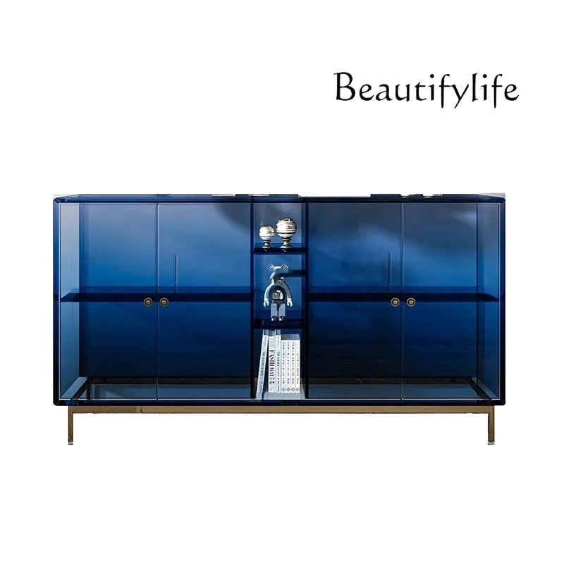 

Acrylic gradual change dining side cabinet light luxury high-end living room tea cabinet shelf entrance cabinet