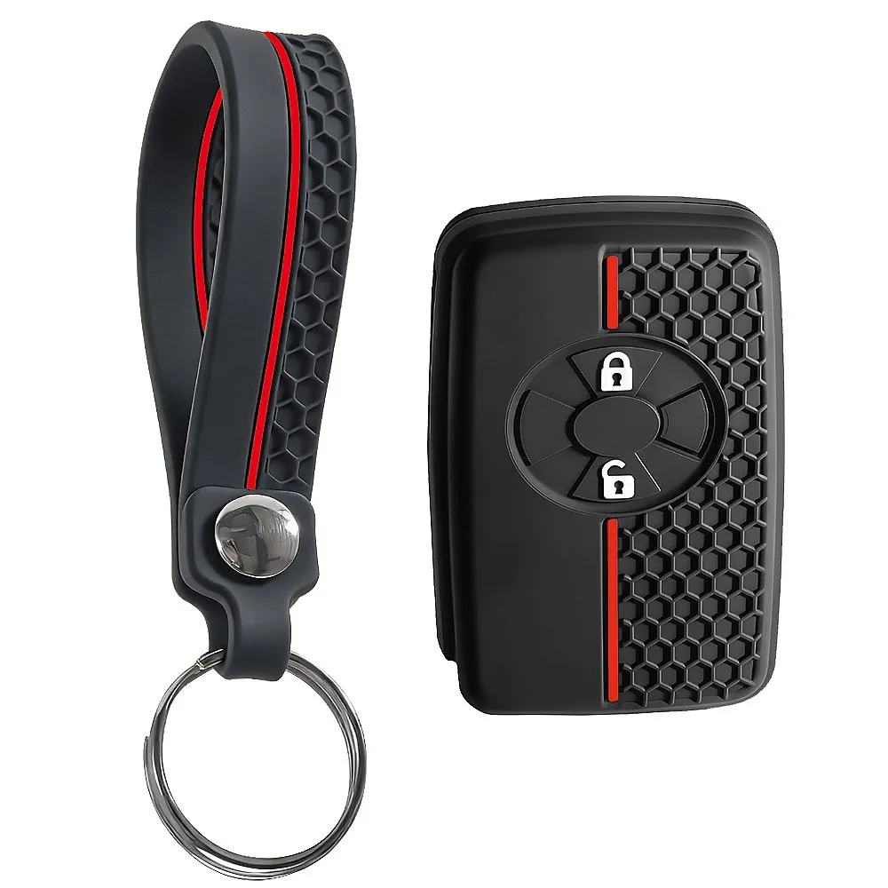 Silicone Car Key Fob Cover for Toyota RAV4 Premio Auris Estima Alphard Vellfire Auto Key Shell
