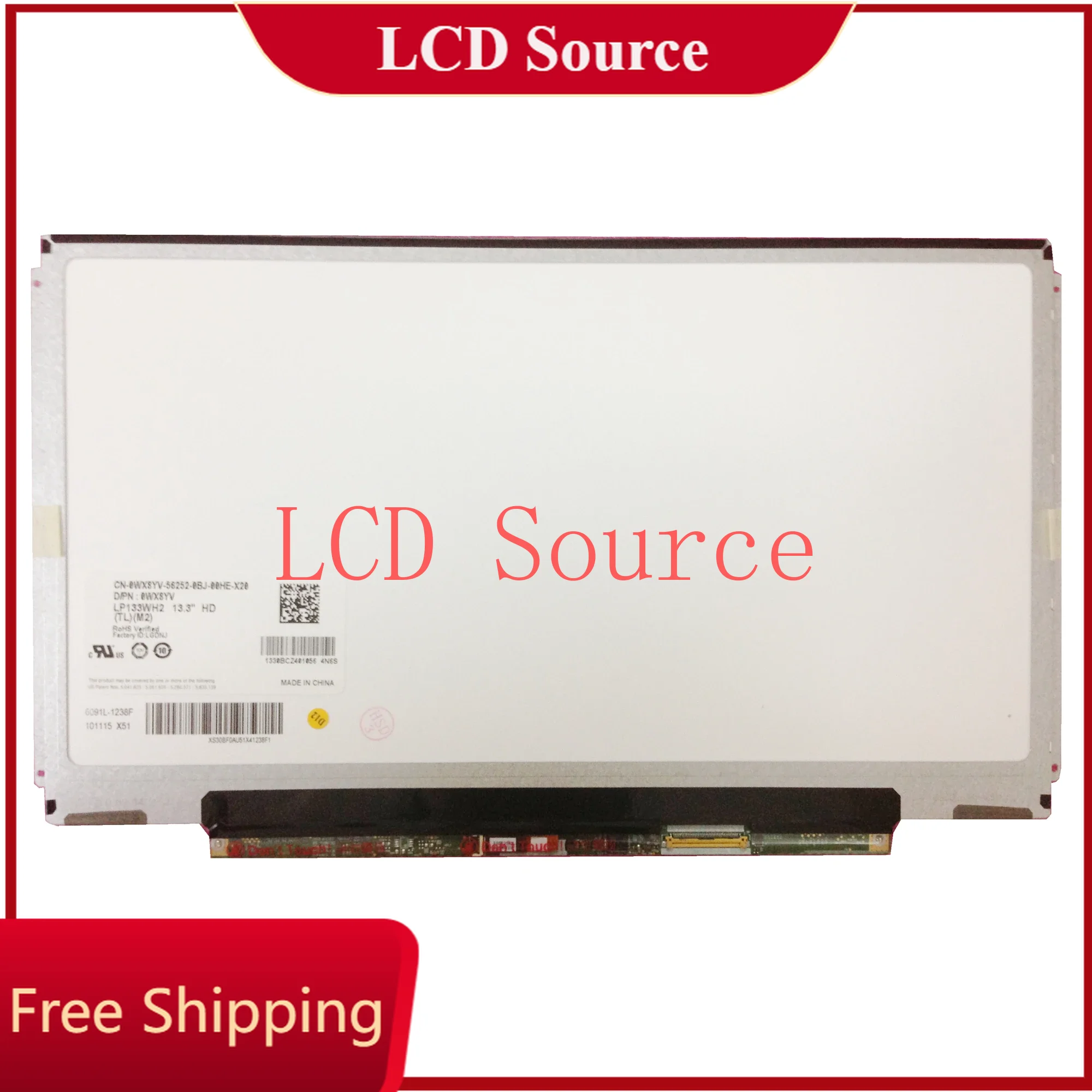 LP133WH2 TLM2 1366X768 40pins 60HZ FHD 13.3inch Laptop Display LCD LVDS Screen