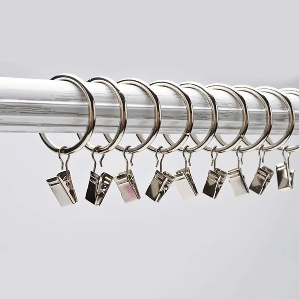 10Pcs Practical Curtain Hooks Metal Curtain Clips Modern Portable Curtain Crocodile Clamps  Widely Applied