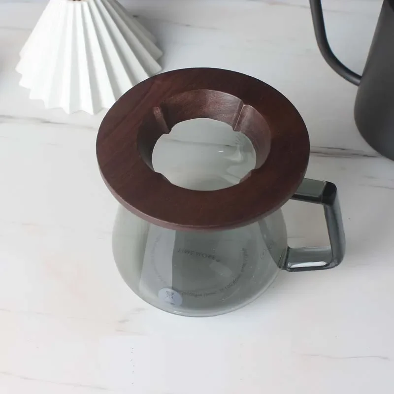 Hand Brewed Coffee Filter Cup Holder Solid Wood Holder Origami Filter Cup Holder