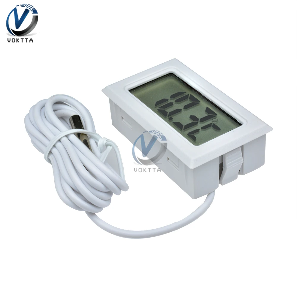 미니 LCD 디지털 온도계, 실내 편리한 NTC 프로브 온도 센서,-20 ℃ ~ 110 ℃ 온도 테스터 감지기, 1 ~ 5 개