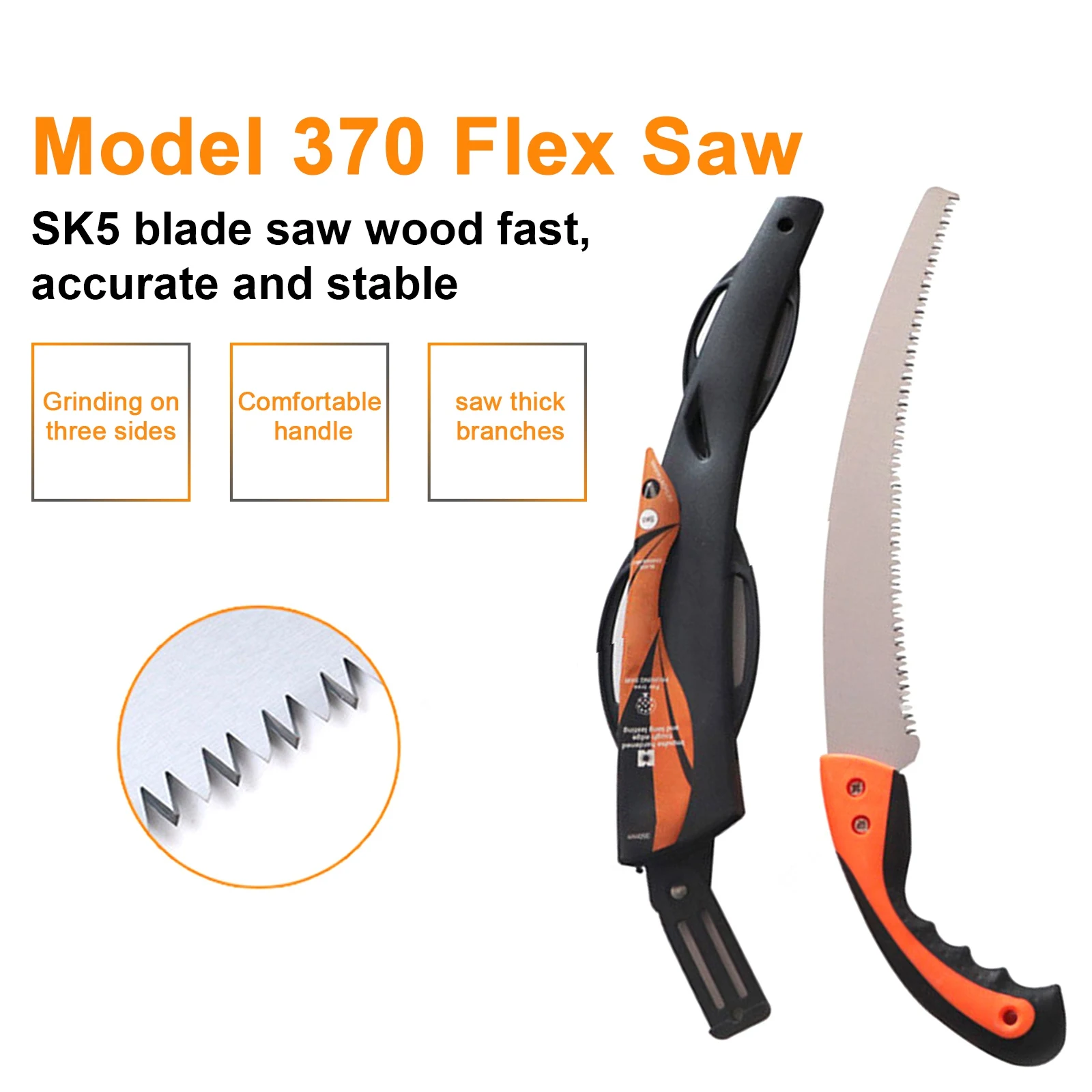 

220mm Hand Saw Wood Cutting Woodworking Manganese Steel Home Dry Wood Pruning Saw Anti-slip Grip Gardening Tools and Equipment