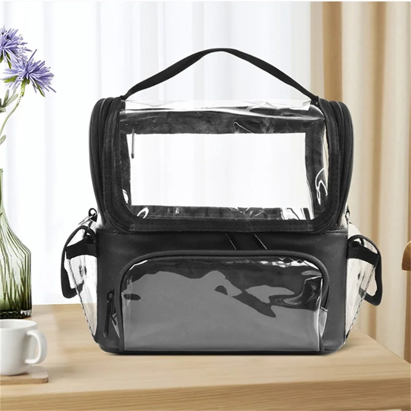 PVC Women\'s Bags Salon Makeup Tool Backpack Hairdressing Storage Transparent Waterproof Travel Bag Barber Accessories