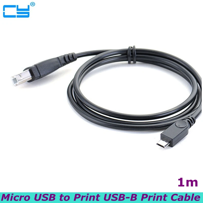 1m Micro USB to USB Type B Printer Android Phone PC to Printer Cable for Printer Scanner midi Digital Piano