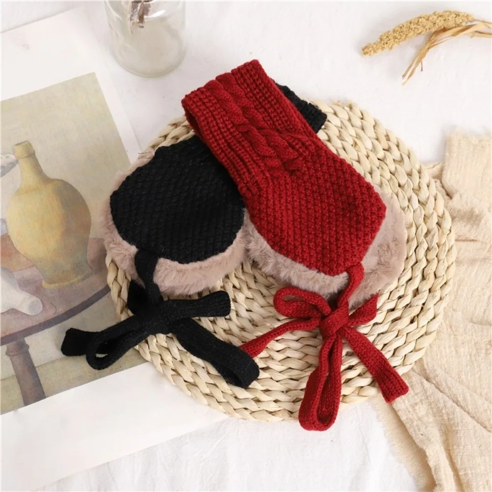 Orejeras gruesas ajustables a prueba de viento para invierno, cubierta de oreja de felpa de lana plegable, bufanda, diadema para exteriores, orejeras antifrío para niños
