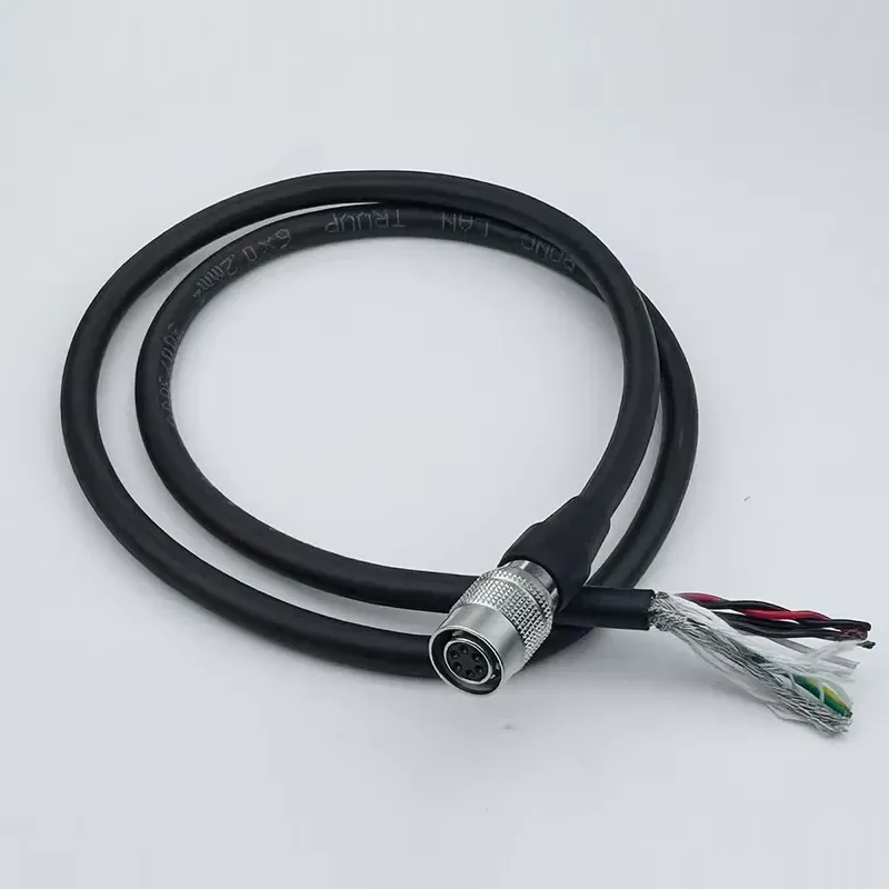 6Pin Industrial Camera Trigger Power Line CCD Compatible with Hikvision Basler Guangse Flexibility 12Pin Drag Chain IO Cable