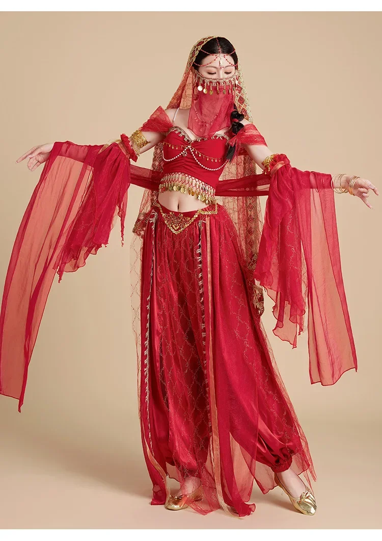 

Women's Bollywood Jasmine Princess Costume Sari Pants Outfit Halloween Festival Party Cosplay Fancy Dress