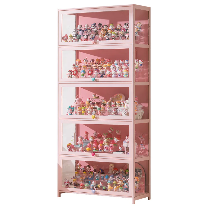 

Figure millet display cabinet household blind box ornament pain cabinet decoration dust-proof glass display stand living room mo