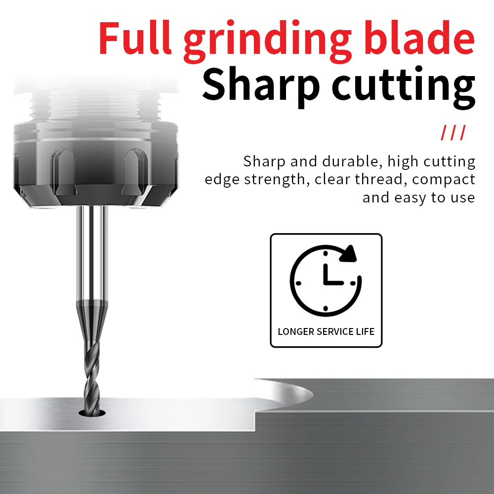 Carbide Alloy Drills Tungsten Steel Stainless Twist Bit 0.3-3.99mm 2 Flutes Metal Drill Bits For CNC Milling Machine Tools