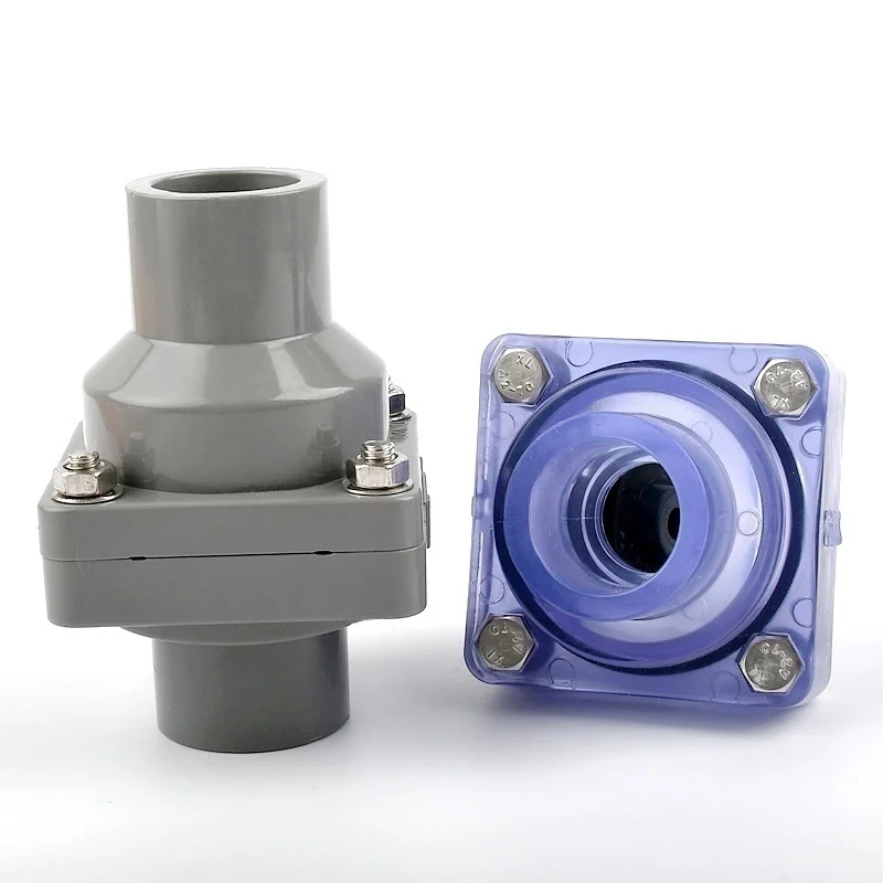 1PC I.D 25~90mm PVC Check Valve Aquarium Fish Tank Joints Garden Irrigation Sewer Drain Water Pump Pipe Non-Return Accessories