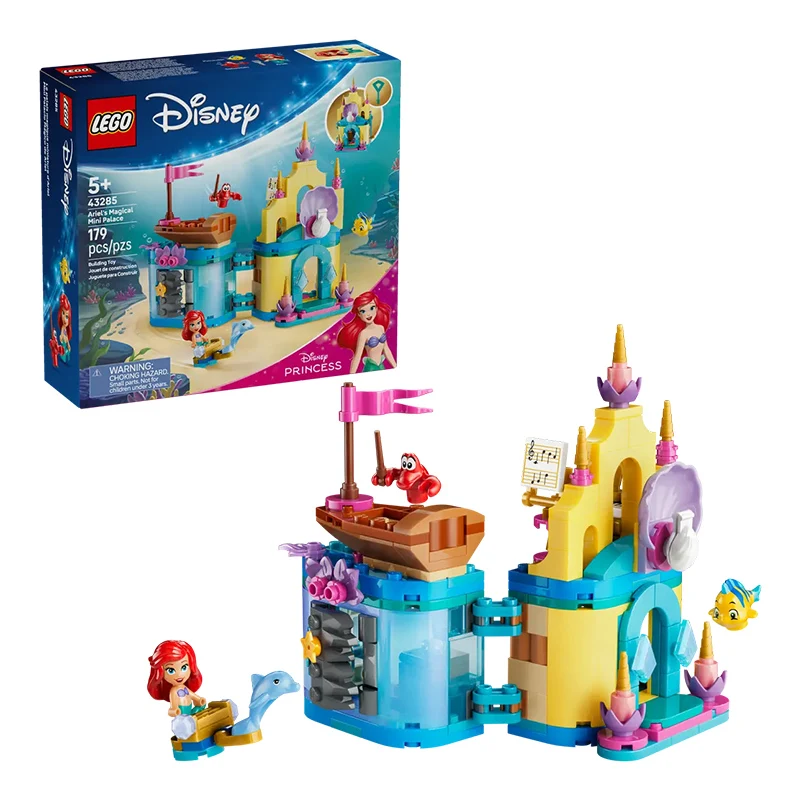

LEGO 43258 Мини-дворец Ариэль, кукольный домик-замок принцессы Русалочки, игрушка для мальчиков и девочек от 5 лет, подарок для детей