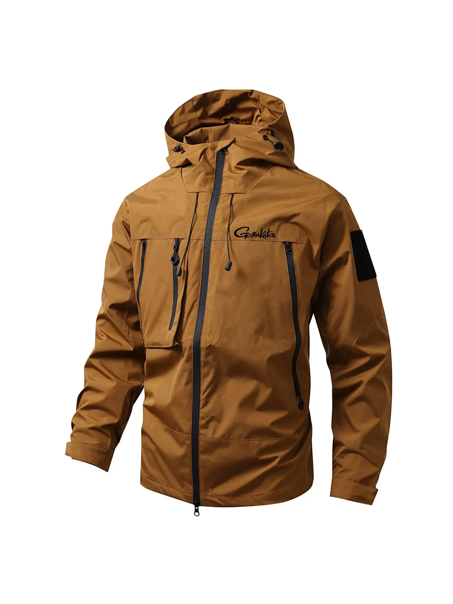 AliExpress NONE Gamaktsu Fishing 2025 New Raincoat Windbreaker Autumn Jackets Outdoor Hiking Hooded Coats Men MTB Bicycle Waterproof Clothing