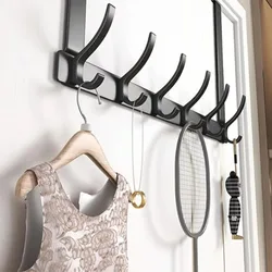 Behind the door, there is no need to punch holes, hook storage, wall mounted clothes rack, hanger, bedroom bathroom storage rack