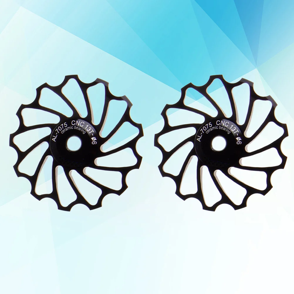 

2 шт. 13T направляющее колесо заднего переключателя с металлическим керамическим подшипником для велосипеда 7005, алюминиевый сплав, плавное положительное подвижное колесо