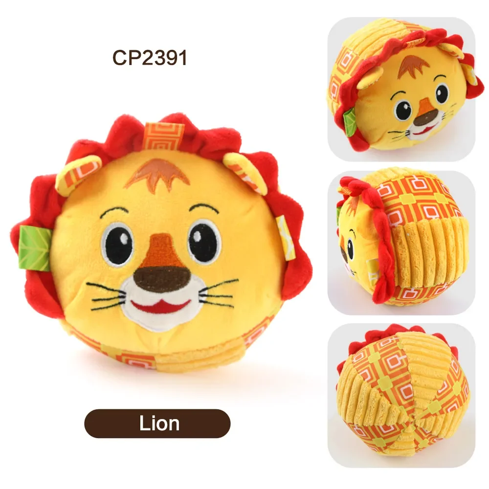 Plush Dog Voice Toys Balls Soft Fur Rattan Balls Moving Ringtones Fun and Interactive Pet Dog Toys Chewing Toys Animal Shape