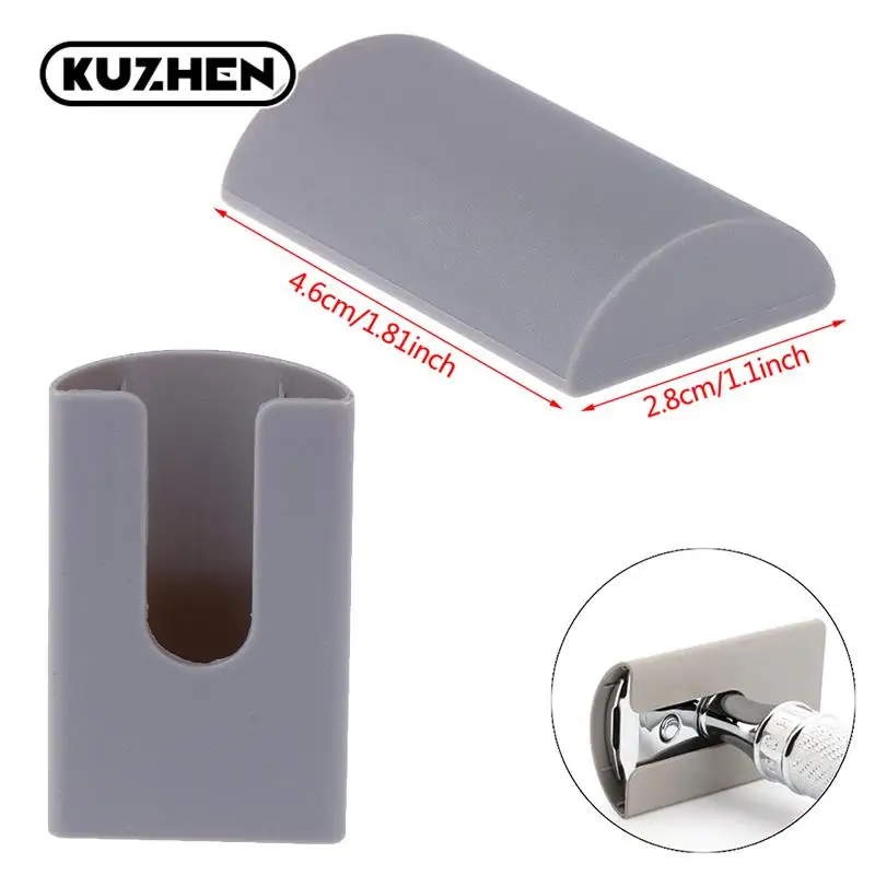 Razor Head Protective Cover Case Plastic Double Edge Razor Head Sleeve Long Handle Universal